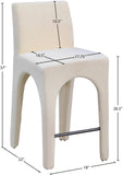 Gramercy Stool - Stylish Art Deco Bar Stool with Comfortable Upholstery and Footrail for Home Bars
