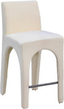 Gramercy Stool - Stylish Art Deco Bar Stool with Comfortable Upholstery and Footrail for Home Bars