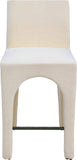 Gramercy Stool - Stylish Art Deco Bar Stool with Comfortable Upholstery and Footrail for Home Bars