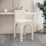Gramercy Stool - Stylish Art Deco Bar Stool with Comfortable Upholstery and Footrail for Home Bars
