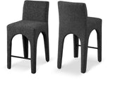 Gramercy Stool - Stylish Art Deco Bar Stool with Comfortable Upholstery and Footrail for Home Bars