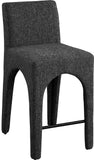 Gramercy Stool - Stylish Art Deco Bar Stool with Comfortable Upholstery and Footrail for Home Bars