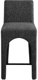 Gramercy Stool - Stylish Art Deco Bar Stool with Comfortable Upholstery and Footrail for Home Bars
