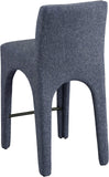 Gramercy Stool - Stylish Art Deco Bar Stool with Comfortable Upholstery and Footrail for Home Bars
