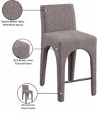 Gramercy Stool - Stylish Art Deco Bar Stool with Comfortable Upholstery and Footrail for Home Bars