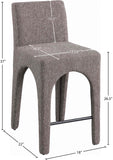 Gramercy Stool - Stylish Art Deco Bar Stool with Comfortable Upholstery and Footrail for Home Bars