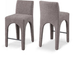 Gramercy Stool - Stylish Art Deco Bar Stool with Comfortable Upholstery and Footrail for Home Bars