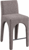 Gramercy Stool - Stylish Art Deco Bar Stool with Comfortable Upholstery and Footrail for Home Bars