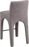 Gramercy Stool - Stylish Art Deco Bar Stool with Comfortable Upholstery and Footrail for Home Bars