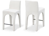 Gramercy Stool - Stylish Art Deco Bar Stool with Comfortable Upholstery and Footrail for Home Bars