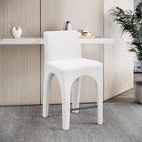 Gramercy Stool - Stylish Art Deco Bar Stool with Comfortable Upholstery and Footrail for Home Bars