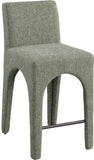 Gramercy Stool - Stylish Art Deco Bar Stool with Comfortable Upholstery and Footrail for Home Bars