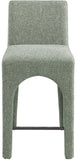 Gramercy Stool - Stylish Art Deco Bar Stool with Comfortable Upholstery and Footrail for Home Bars