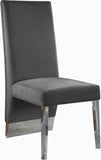 Porsha Luxe Velvet Dining Chairs - Elegant Channel Tufted Design with Stylish Gold Legs - Set of 2