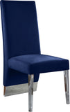 Porsha Luxe Velvet Dining Chairs - Elegant Channel Tufted Design with Stylish Gold Legs - Set of 2