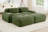 MIA 82'' Loveseat with 2 Ottomans
