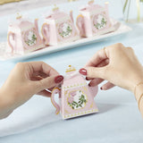 Pink Teapot Favor Box Set of 24 for Events