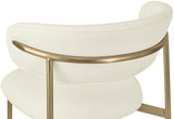 Lupita Dining Chairs Set of 2 - Elegant Vegan Leather with Brushed Gold Frame for Upscale Dining