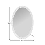 Varsha Oval Glossy White Mirror