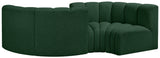 Arc - Boucle Fabric 4 Piece Curved Modular Sofa