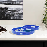 Saint Tropez Round Tray Set of 2 - Classic Navy