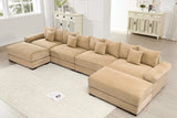 DESEO 170" 4-Seater Sofa with 2 Ottomans