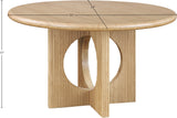 Rivas Dining Table - Elegant Mid-Century Modern Design with Fluted Base and Rich Black Finish