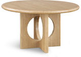 Rivas Dining Table - Elegant Mid-Century Modern Design with Fluted Base and Rich Black Finish