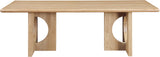 Rivas Dining Table - Elegant Mid-Century Modern Design with Fluted Base and Rich Black Finish