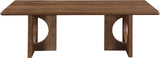 Rivas Dining Table - Elegant Mid-Century Modern Design with Fluted Base and Rich Black Finish