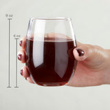9 oz Stemless Wine Glasses DIY Set of 12