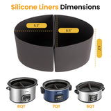 2 in 1 Silicone Slow Cooker Liners Fit For Crock Pots 6 Qt
