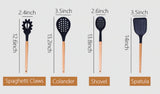 11pcs Silicone Kitchen Utensil Set with Handles