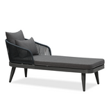 PURPLE LEAF Outdoor Chaise Lounge Thick Cushion, Aluminum Frame Patio Lounge Chair with Pillow & Lumbar Support, Wicker Armrests Sun Lounger for Poolside, Backyard, All-Weather Use
