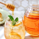 Glass Bee Honey Jar with Dipper Set 24 oz