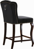 Suri Contemporary Stool Set of 2 - Plush Upholstery and Stylish Espresso Wood Legs for Comfort