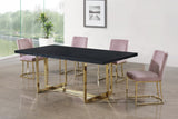 Heidi Velvet Contemporary Dining Chair Set - Glamorous Design with Plush Comfort for Stylish Dining