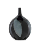 Let Us Twist the Glass Round Black Vase