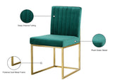 Giselle Velvet Dining Chair Set - Elegant Contemporary Design with Gold Metal Frame for Stylish Dining
