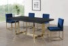 Giselle Velvet Dining Chair Set - Elegant Contemporary Design with Gold Metal Frame for Stylish Dining