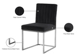 Giselle Velvet Dining Chair Set - Elegant Contemporary Design with Gold Metal Frame for Stylish Dining