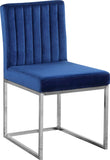 Giselle Velvet Dining Chair Set - Elegant Contemporary Design with Gold Metal Frame for Stylish Dining