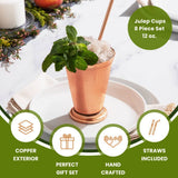 Mixora 4 Pack Copper Mint Julep Cups Set