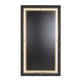 Bertoia Oversized Mirror in a Wooden and Metal Frame