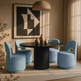 Cirelle - Linen Textured Performance Fabric Dining Chair (Set of 2)