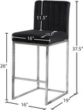 Giselle Contemporary Velvet Stool with Polished Gold Frame - Stylish Comfort for Home Bars