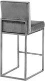 Giselle Contemporary Velvet Stool with Polished Gold Frame - Stylish Comfort for Home Bars