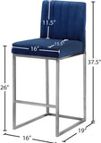 Giselle Contemporary Velvet Stool with Polished Gold Frame - Stylish Comfort for Home Bars