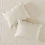 Farmhouse Scalloped Edge 3-Piece Coverlet Quilt Set