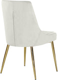 Karina Contemporary Dining Chair Set - Elegant Velvet Upholstery with Gold Metal Frame Design